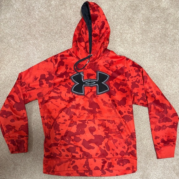 Under Armour Men’s Red Camo Hoodie - Picture 1 of 3